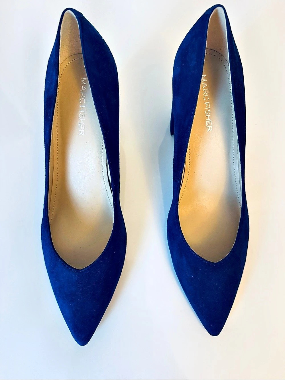 Marc Fisher Block Heel Pump Blue US 7.5